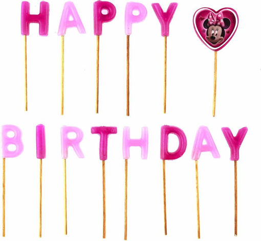 Picture of MINNIE MOUSE HAPPY BIRTHDAY CANDLES - 14PK